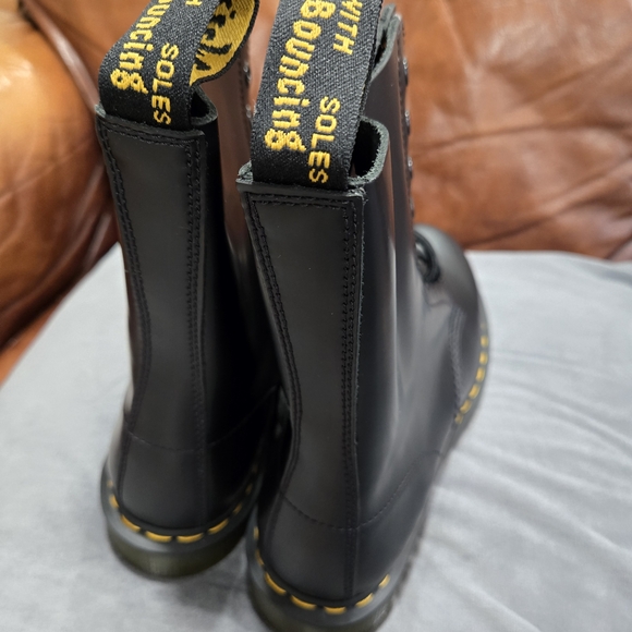 Dr. Martens 1490 Black Leather Boots - Picture 8 of 9
